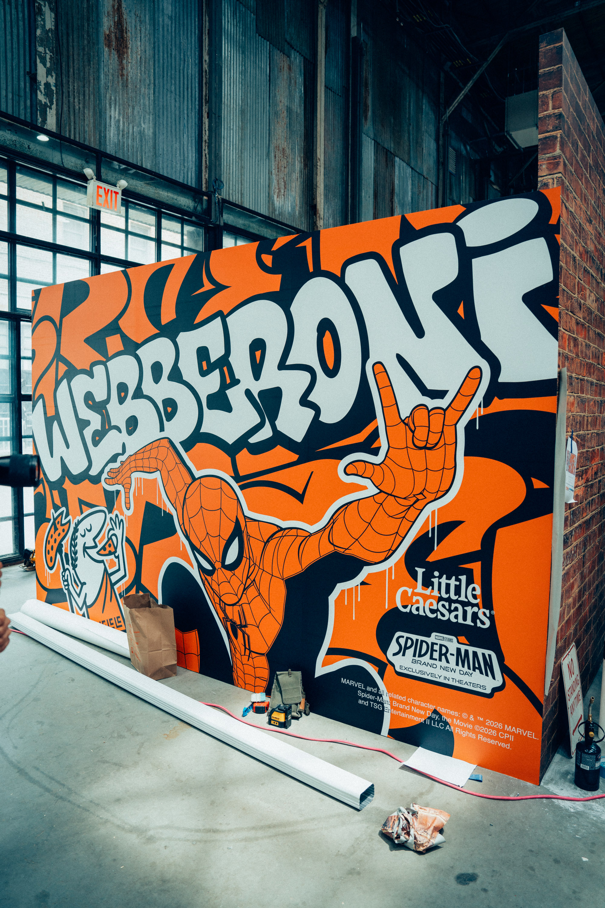 Webberoni container wall mid-install